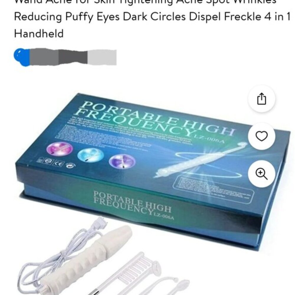 Hand held portable high frequency face stimulator